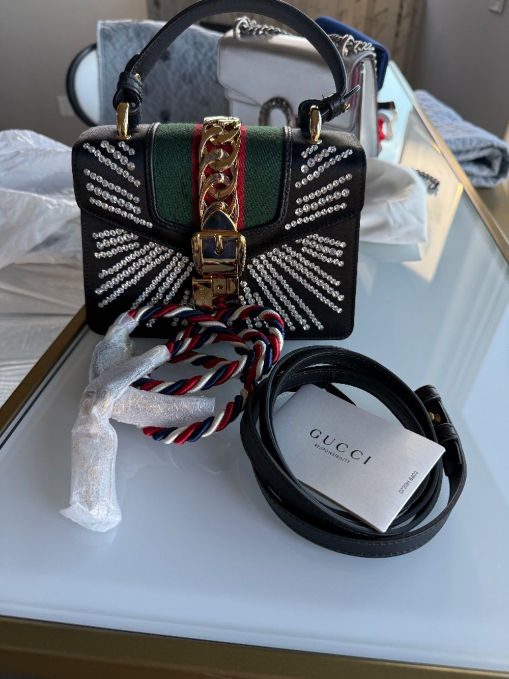 Gucci Sylvie Crystal Bag